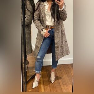 MELLODAY Glenplaid Patterned Coat